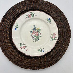 Victorian K & G Luneville France Old Strasbourg 9” Luncheon Plate 1880-1922